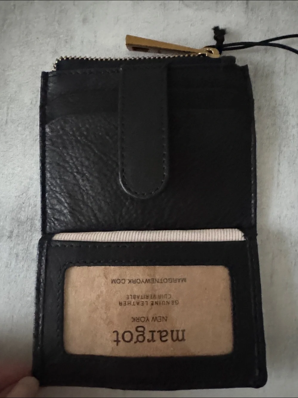 Margot Wallet Betty Zip Leather Card Holder Black 4